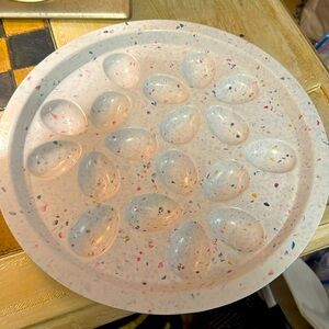 Melamine confetti egg platter